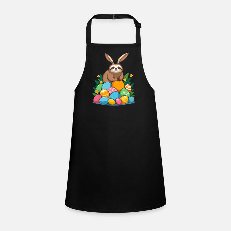 Funny Sloth Easter Bunny Iconic Easter Children's Apron