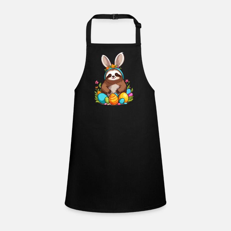 Funny Sloth Easter Bunny Iconic Easter Children's Apron