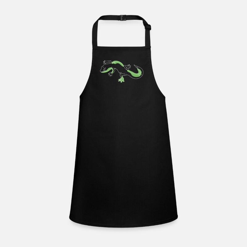 Lineart Gekkota Crested Lizard Gecko Expert Children's Apron