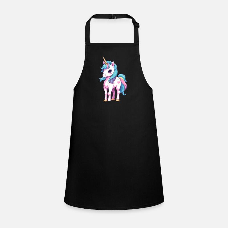 Einzigartiges Einhorn Design Pastell Farben Schürze für Kinder