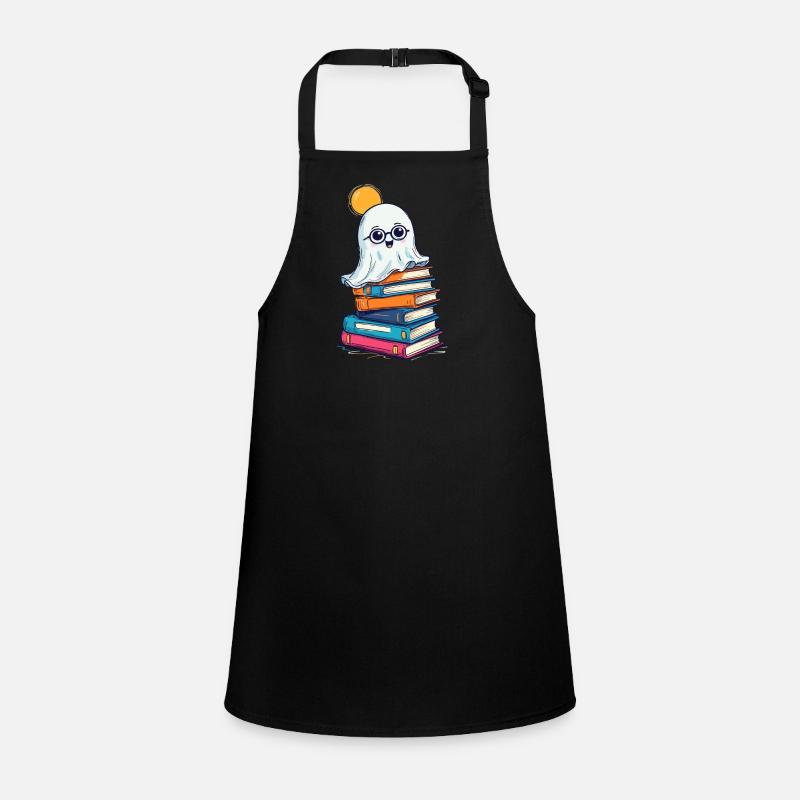Reading Halloween Ghost Book Lover Style Children's Apron