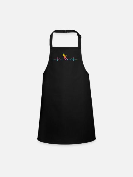 Eiskunstläufer Schlittschuhlaufen Eiskunstlauf - Schürze für Kinder - Schwarz - Vorne