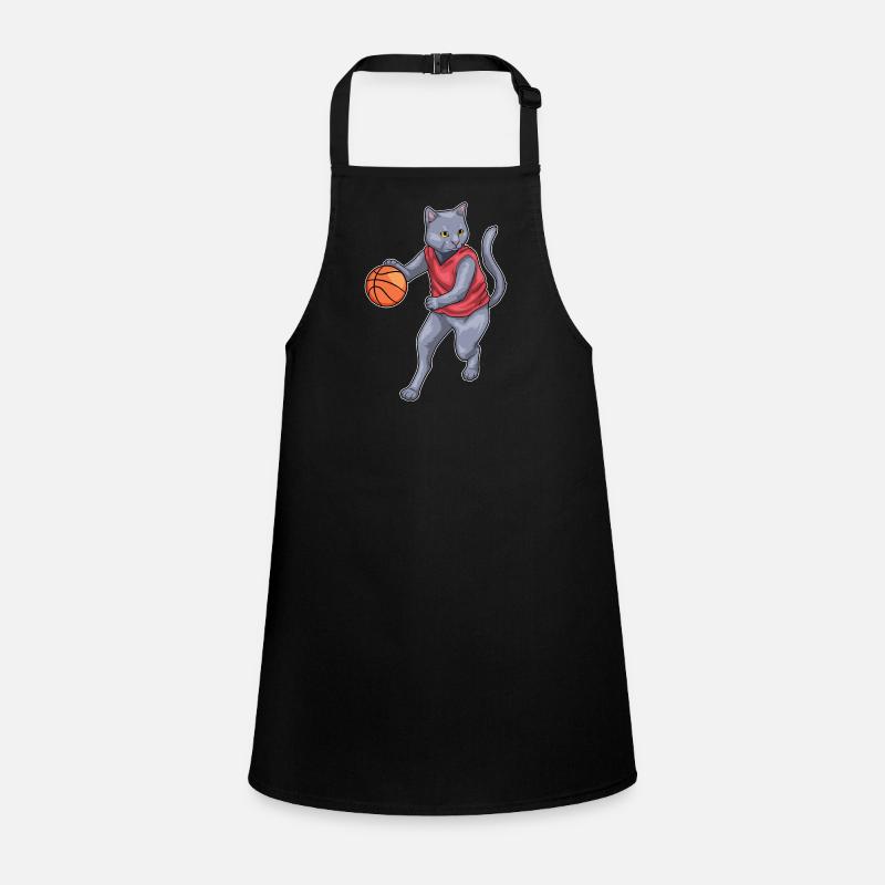 Chat Basketteur Basketteur Basketball Tablier Enfant