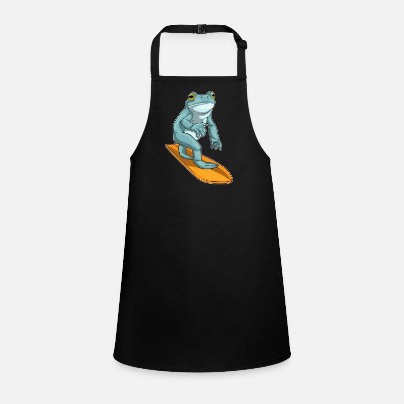 Frog Surfer Surfboard Children's Apron