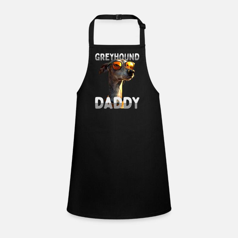 Greyhound Daddy Hunde Papa Vatertag Dad Windhund Schürze für Kinder