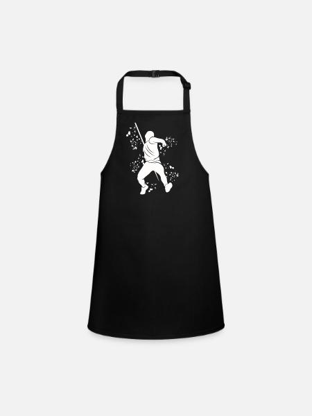 Javelin Throw Colorsplash Javelin Throw - Children's Apron - black - Front