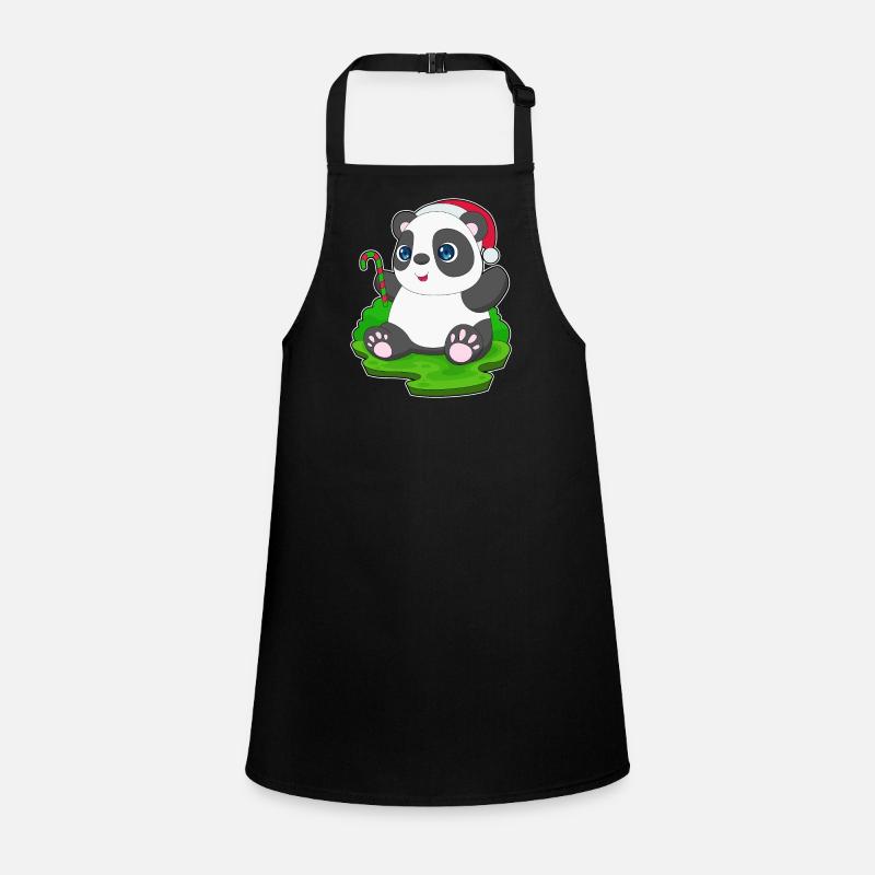 Panda Christmas Candy Cane Children's Apron