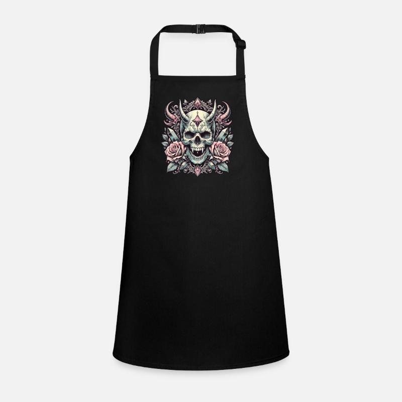 Pastel Goth esthétique Dark Skull Design Tablier Enfant