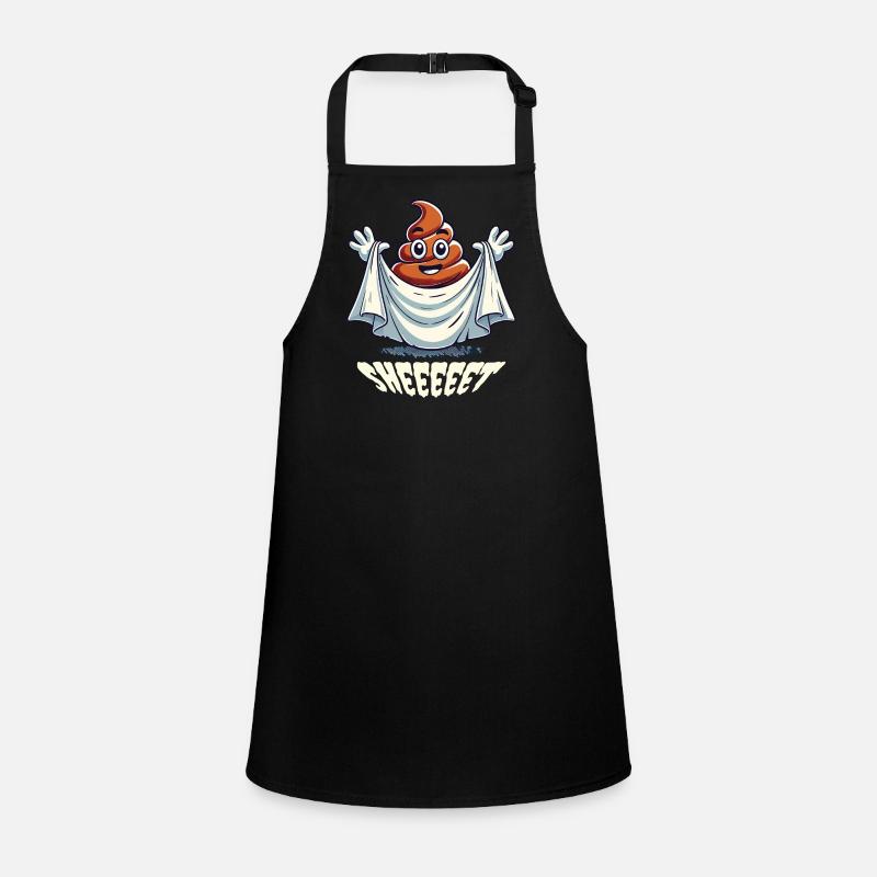 Funny Poop Pile Ghost Humorous Design Children's Apron