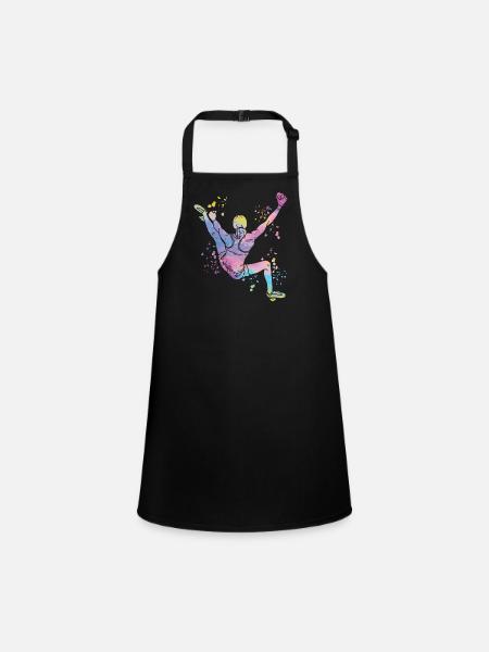 Boulderer Colorsplash Boulder Bouldering - Children's Apron - black - Front