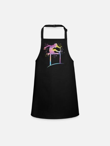 Hurdle Run Obstacle Course Kids Hurdle Run - Children's Apron - black - Front