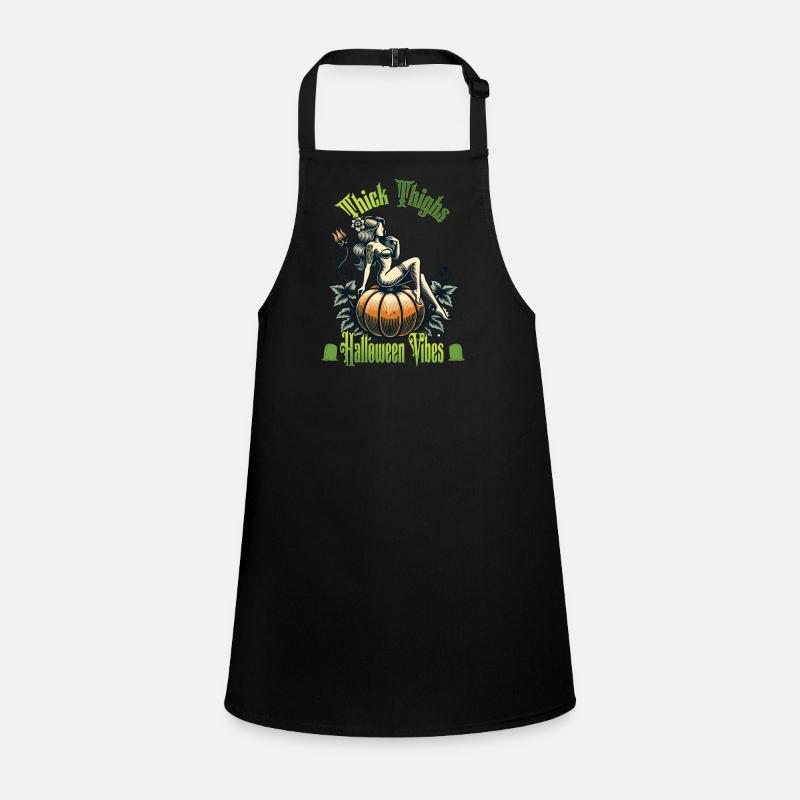 Funny Halloween Thick Thighs Vibes Children's Apron