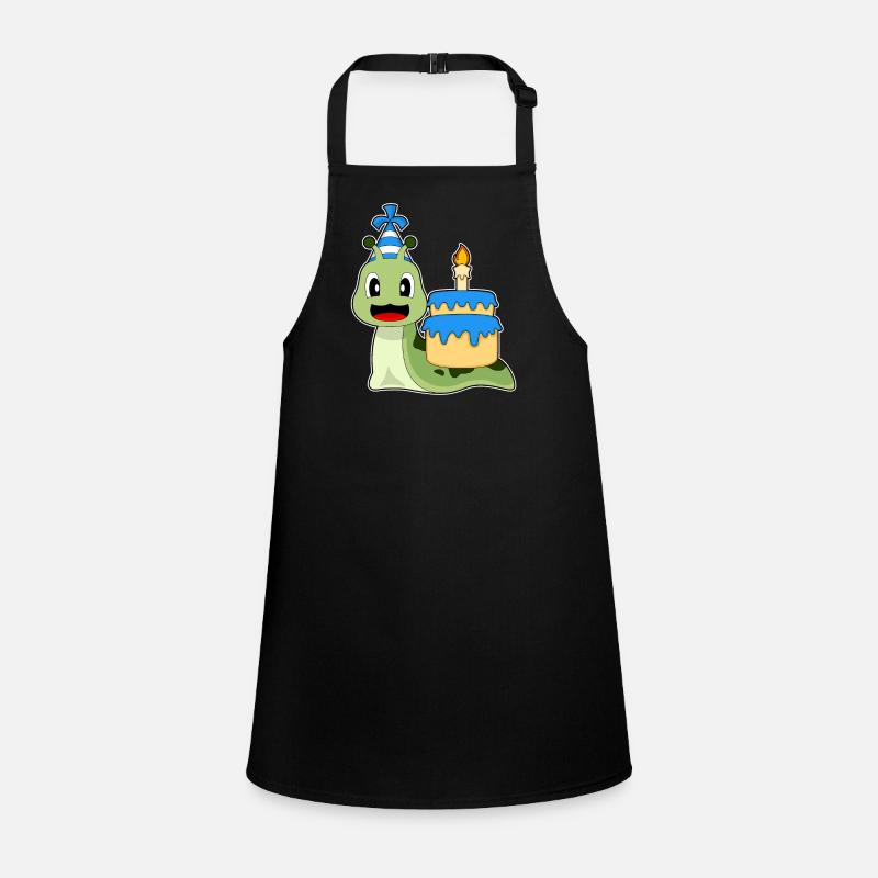 Snail Birthday Candle Cake Children's Apron