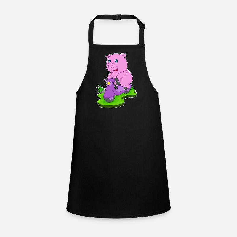 Pig Scooter Children's Apron