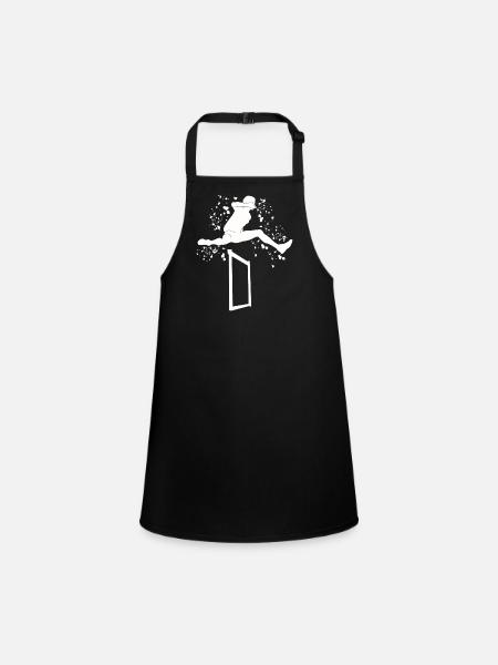 Hurdle Run Obstacle Course Kids Hurdle Run - Children's Apron - black - Front