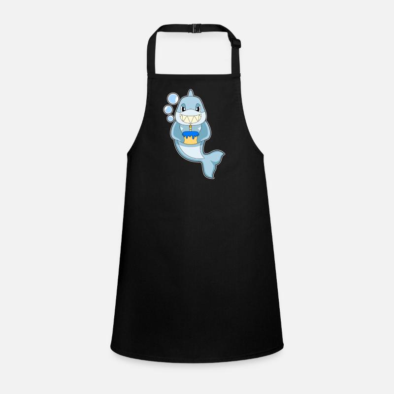 Shark Birthday Candle Cake Children's Apron