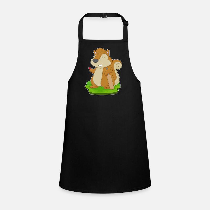 Squirrel Cricket Cricket Bat Children's Apron