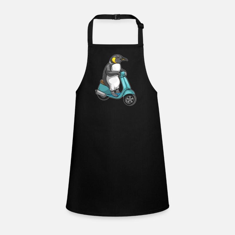 Penguin Scooter Children's Apron