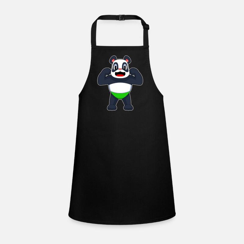 Panda Bodybuilder Musculation Tablier Enfant