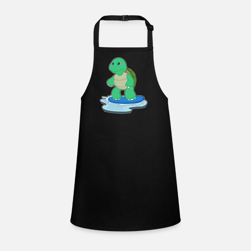 Turtle Snowboard Winter Sports Children's Apron