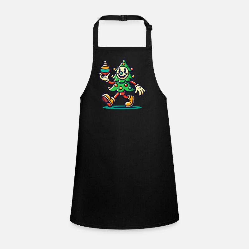 Arbre de Noël rétro style dessin animé Tablier Enfant