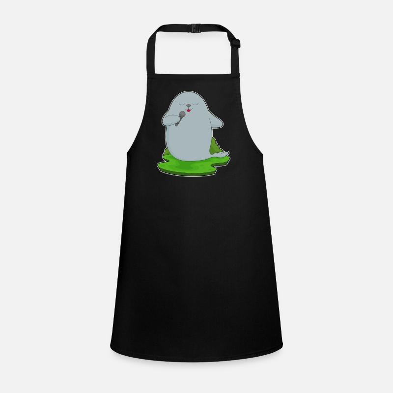 Seal Singer Microphone Music Children's Apron