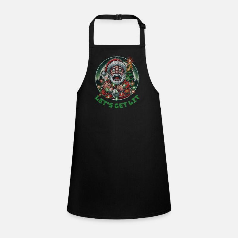 Funny Santa Claus Let's Get Lit Children's Apron