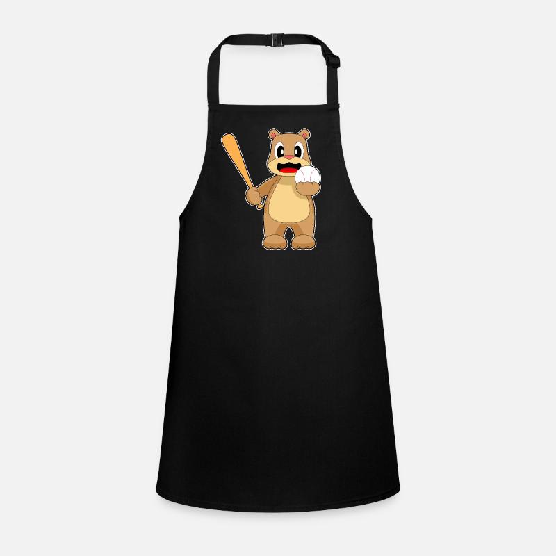 Bear Baseball Baseball Bat Children's Apron