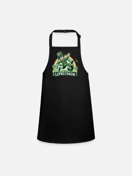St. Patrick's Day Part-Time Leprechaun - Children's Apron - black - Front