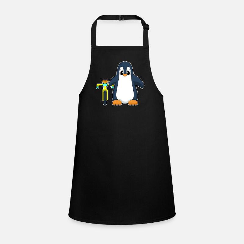 Penguin Bicycle Children's Apron