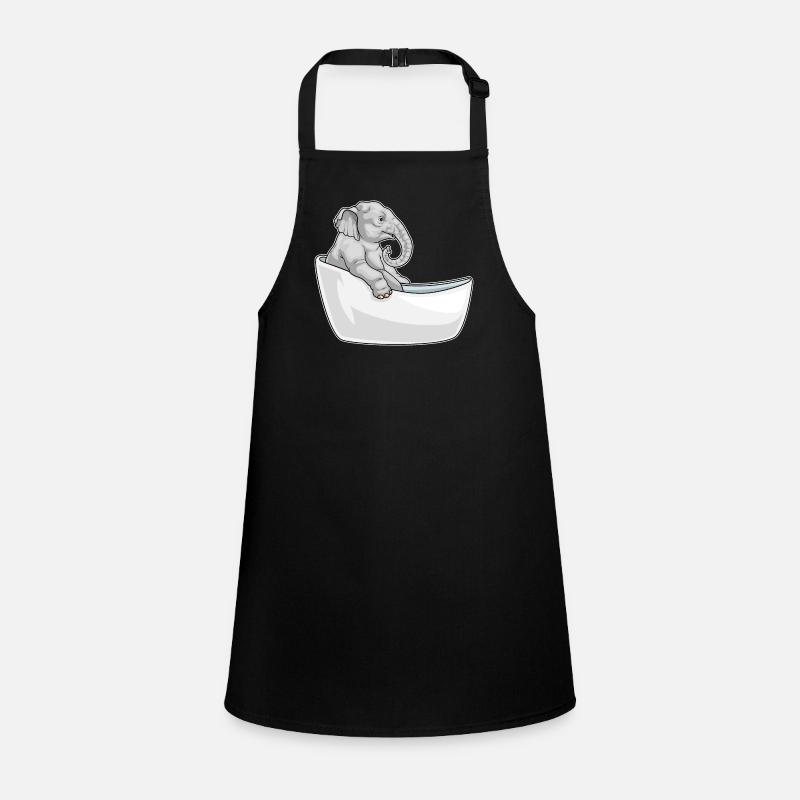 Elephant Bathing Bathtub Children's Apron