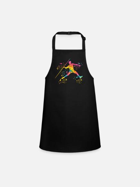 Javelin Throw Colorsplash Javelin Throw - Children's Apron - black - Front