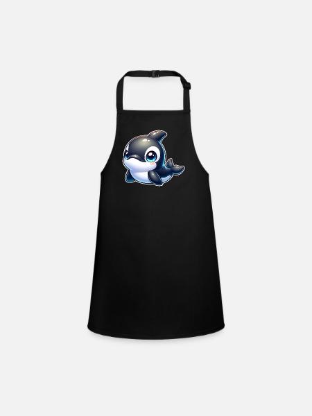 Killer whale - Children's Apron - black - Front