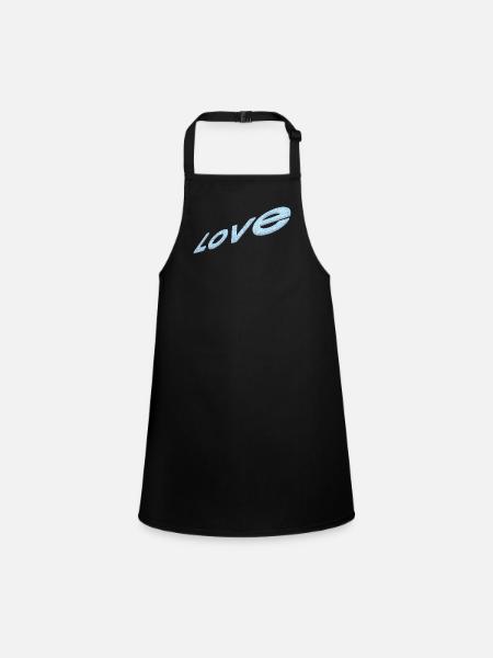 Love - Schürze für Kinder - Schwarz - Vorne