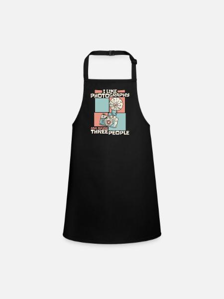 Photography Camera Photographer Photo Cameraman - Children's Apron - black - Front