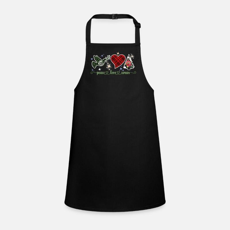 PEACE LOVE XMAS Children's Apron