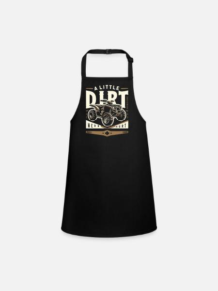 Quad Quads Four Wheels Motorsport - Children's Apron - black - Front