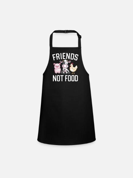 Vegetarian Vegan Veggie Vegetarian - Children's Apron - black - Front