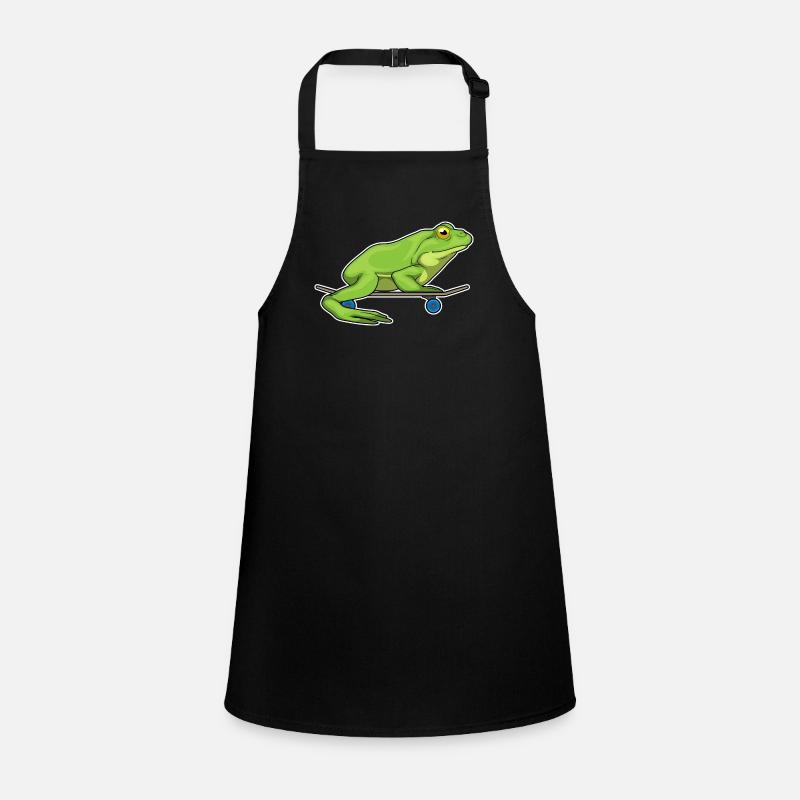 Frog Skater Skateboard Sport Children's Apron