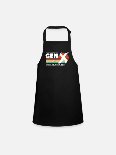 Gen X sunset - White - Children's Apron - black - Front