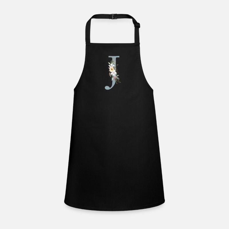 Fleurs de printemps Monogramme J Tablier Enfant