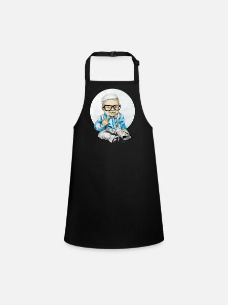 Naughty Boy - Children's Apron - black - Front