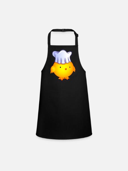 poussin cuisinier.png - Tablier Enfant - noir