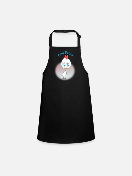 Petit Poulet - Tablier Enfant - noir - Devant