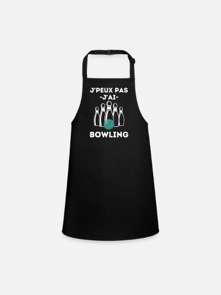 BOWLING 2 - Tablier Enfant - noir - Devant