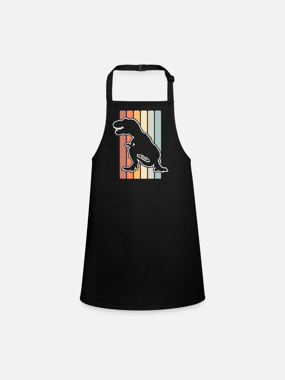 T Rex - Children's Apron - black - Front