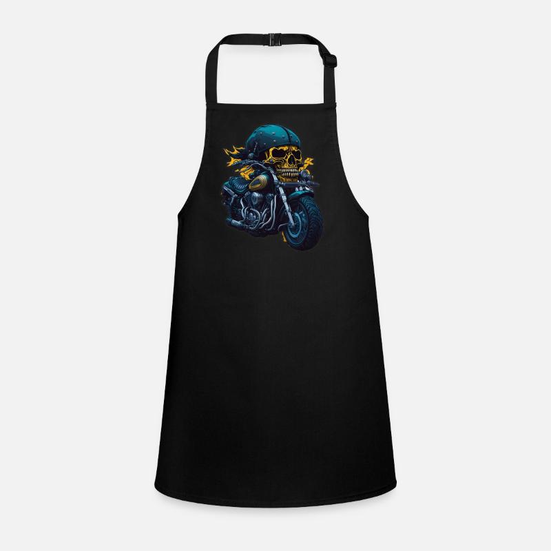 Biker Skull Schürze für Kinder