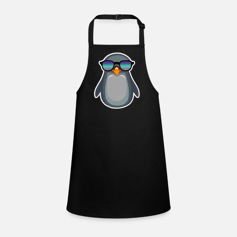 Penguin Class with Sunglasses Children's Apron