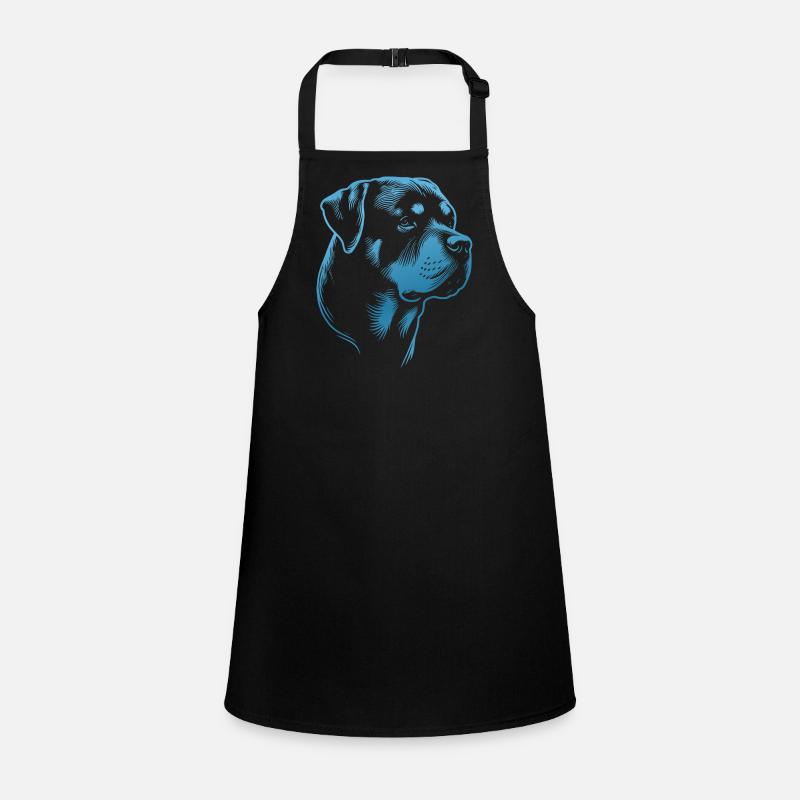Rottweiler, Dog Head, Drawing Children's Apron