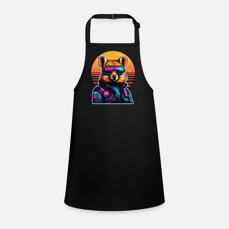 Quokka with hamster cheeks in the sunset Children's Apron